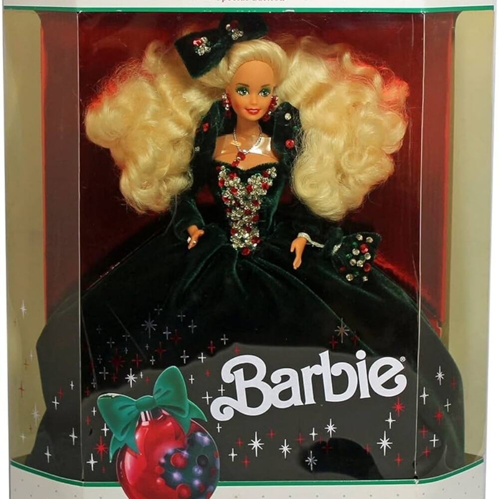 Barbie in Elegant Green and Red Holiday Gown Happy Holidays Special Edition